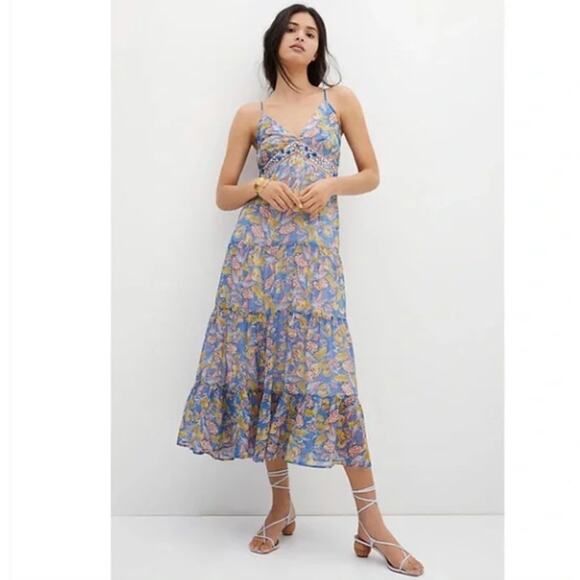 Anthropologie Dresses & Skirts - Anthropologie Verb by Pallavi Singhee Vineyard Tiered Maxi Dress Womens Size 4